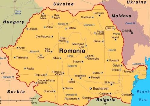 political map of romania. Iasi Romania Map