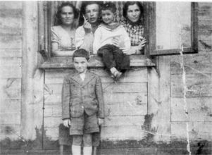 [Photograph of Belchatowski sisters and children]