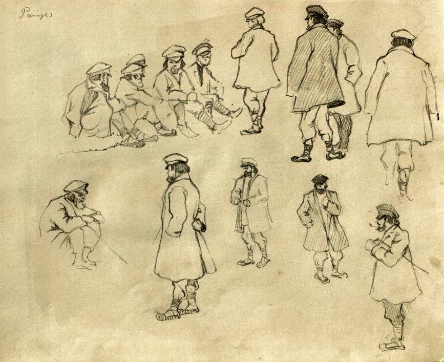 Panjes  -men, some with Lapti.jpg