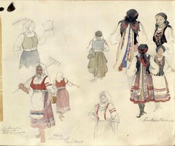 Peasant ladies, dressed up