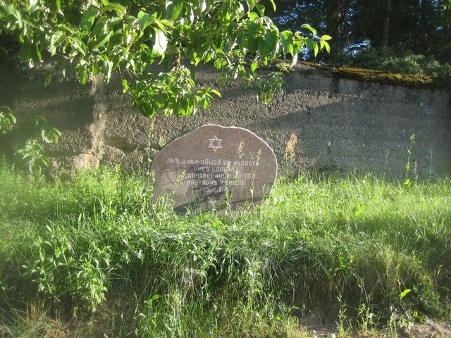 Holocaust memorial at cemetery
