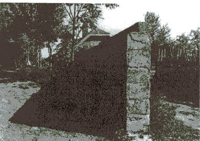 remains of Jewish cemetery wall, post World War II