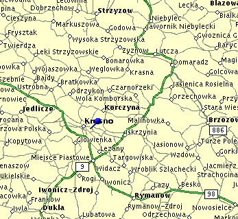 Map of
        Krosno