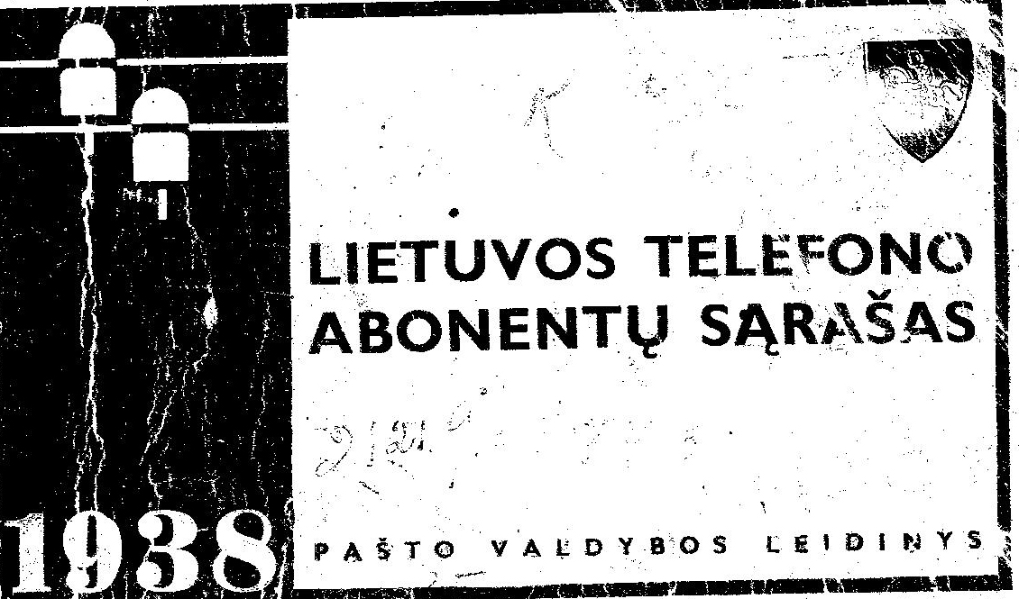 1938 Phone Book cover