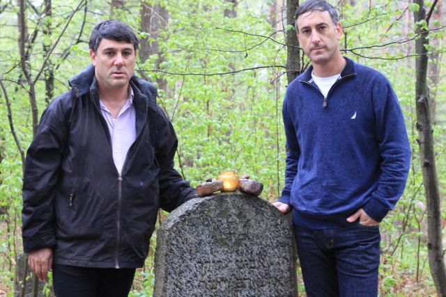 Zvika and Israel Birenbaum in
                                Narewka