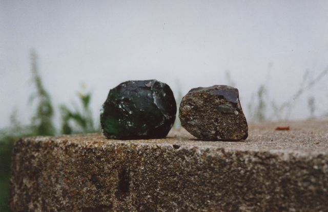 Pieces
                of Glass from Old Glassworks