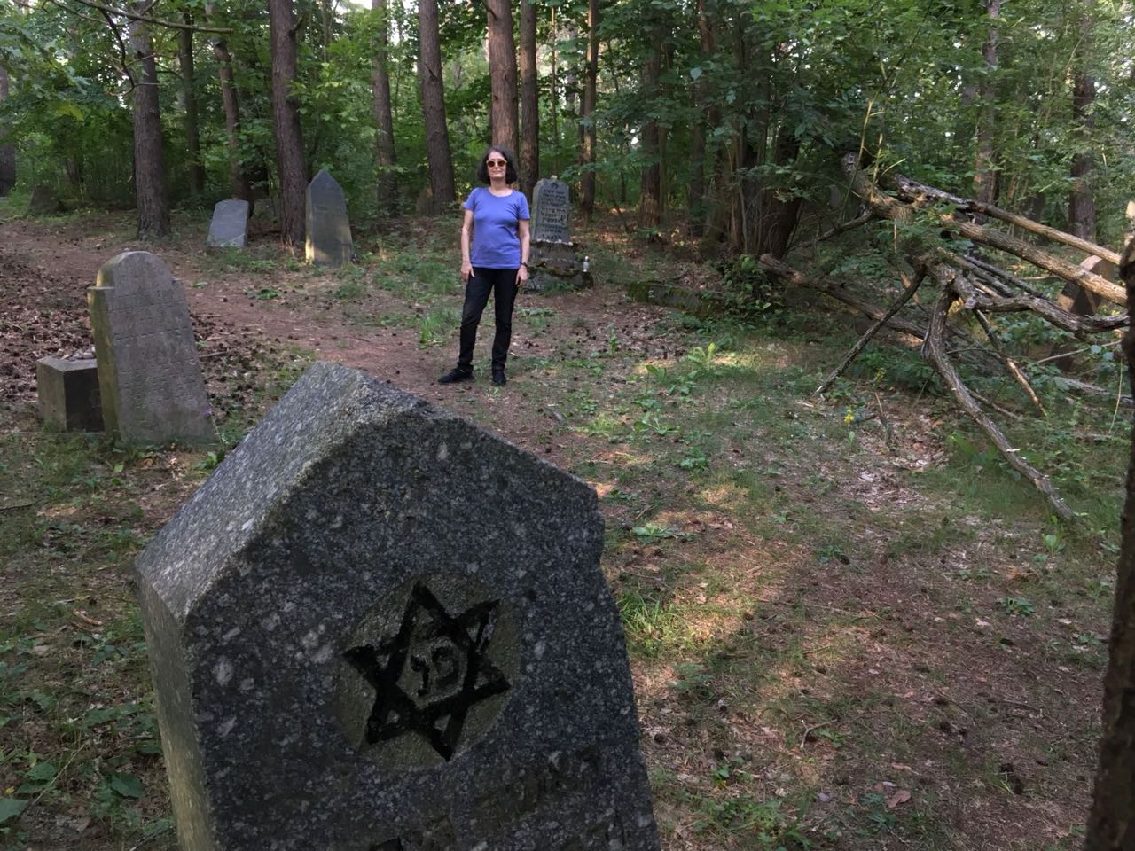 Joy at
                                Jewish Cemetery in Narewka