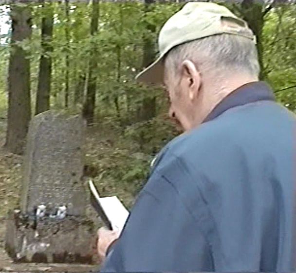 Moshe
              Birenbaum at Jewish Cemetery in Narewka
