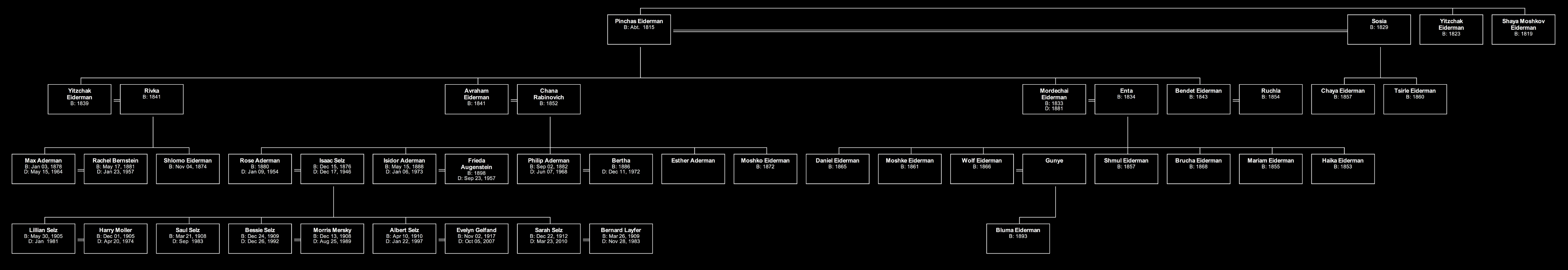 Pinchas Eiderman Family Tree