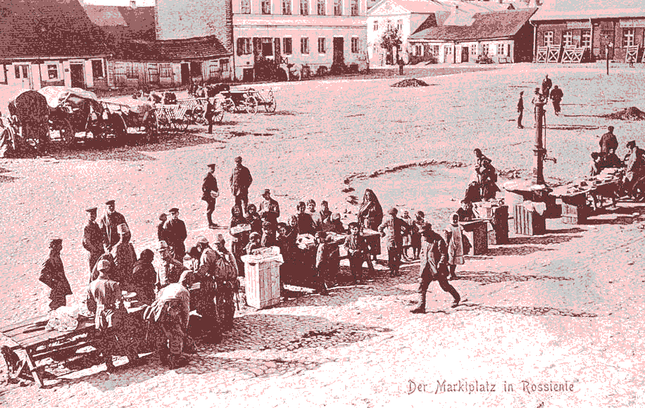 Postcard Raseiniai Market scene Postcard Raseiniai Market scene