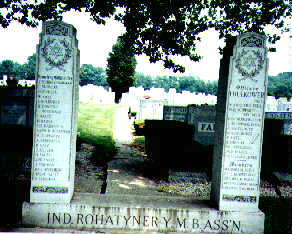 Landsmanshaften Area at Beth Israel
              Cemetery in NJ
