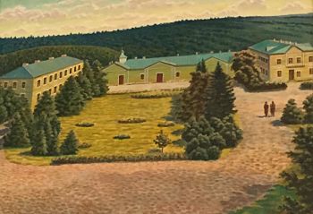 An artist's view of the Branicki estate. Photo by Dan Herverd, 2014.