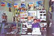 Inside a camera store on the main square