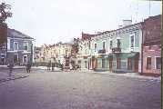 Kosciusko street (view from the church).  Pilsudski Boys High School on left.