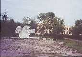 Monument at the cemetery memorializing 'Soviet martyrs'