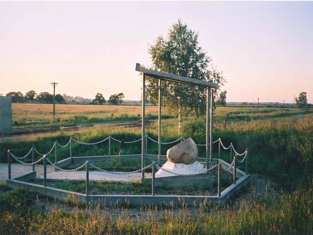 View of the updated Holobutow memorial monument