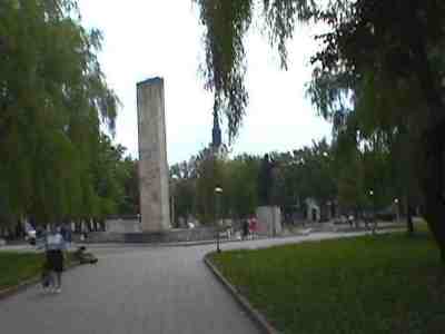 War memorial on the town square