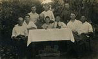 Zeev w/ friends, Atlit, 1923