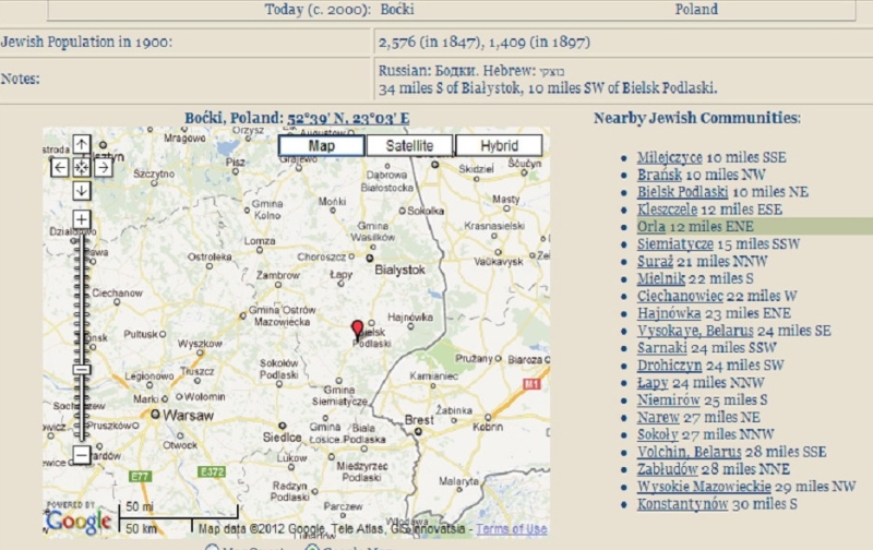 Map of Boćki