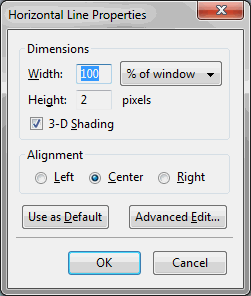 Horizontal line
        properties