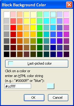 Block Background
      color window