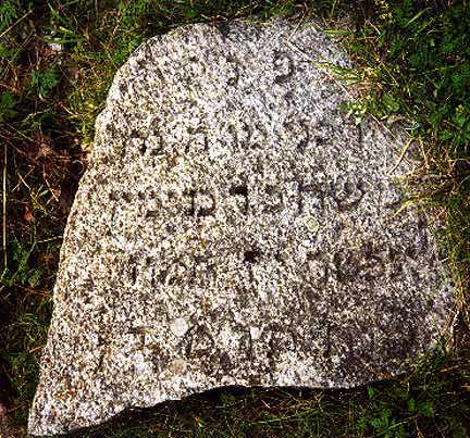 One of the very few readable gravestones