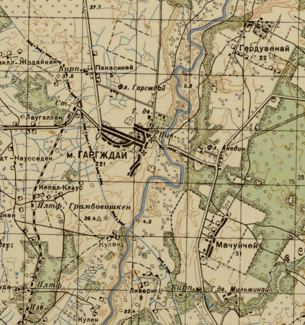 three photos on map