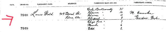 Bartnowsky Family
        Ticket Purchase Record