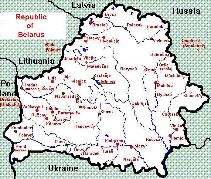 Map of Belarus