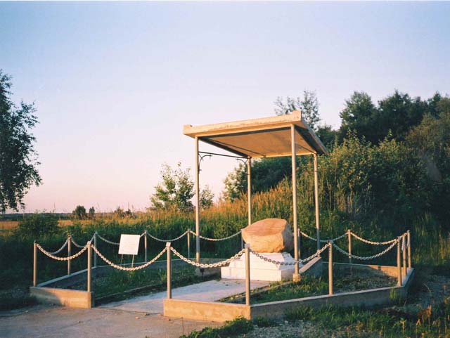 View of the updated Holobutow memorial monument