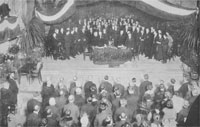 Proclamation of Latvia's independence at National Theater on November 18, 1918